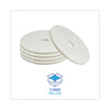 Boardwalk® Natural White Burnishing Floor Pads, 20" Diameter, White, 5/Carton Burnish/Buff Floor Pads - Office Ready