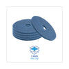 Boardwalk® Scrubbing Floor Pads, 20" Diameter, Blue, 5/Carton Scrub/Strip Floor Pads - Office Ready