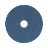 Boardwalk® Scrubbing Floor Pads, 20" Diameter, Blue, 5/Carton Scrub/Strip Floor Pads - Office Ready