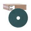 Boardwalk® Heavy-Duty Scrubbing Floor Pads, 18" Diameter, Green, 5/Carton Scrub/Strip Floor Pads - Office Ready