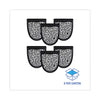 Boardwalk® Disposable Urinal Floor Mat 2.0, Slip-Resistant Rubber, 17.5 x 20, Black/White, 6/Carton Bath & Restroom Mats - Office Ready