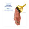 Boardwalk® Super Loop Wet Mop Head, Cotton/Synthetic Fiber, 5" Headband, Medium Size, Orange, 12/Carton Wet Mop Heads - Office Ready