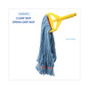 Boardwalk® Super Loop Wet Mop Head, Cotton/Synthetic Fiber, 1" Headband, Large Size, Blue, 12/Carton Wet Mop Heads - Office Ready