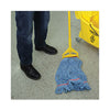 Boardwalk® Super Loop Wet Mop Head, Cotton/Synthetic Fiber, 1" Headband, Large Size, Blue, 12/Carton Wet Mop Heads - Office Ready