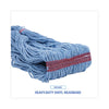 Boardwalk® Super Loop Wet Mop Head, Cotton/Synthetic Fiber, 1" Headband, Large Size, Blue, 12/Carton Wet Mop Heads - Office Ready