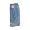 Boardwalk® Super Loop Wet Mop Head, Cotton/Synthetic Fiber, 1" Headband, Large Size, Blue, 12/Carton Wet Mop Heads - Office Ready