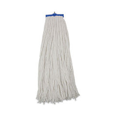 Boardwalk® Cut-End Lie-Flat Economical Mop Head, Economical Lie-Flat Head, Rayon Fiber, 32-Oz., White, 12/Carton