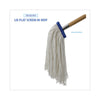Boardwalk® Cut-End Lie-Flat Economical Mop Head, Economical Lie-Flat Head, Rayon Fiber, 32-Oz., White, 12/Carton Wet Mop Heads - Office Ready
