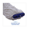 Boardwalk® Cut-End Lie-Flat Economical Mop Head, Economical Lie-Flat Head, Rayon Fiber, 32-Oz., White, 12/Carton Wet Mop Heads - Office Ready