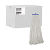 Boardwalk® Cut-End Lie-Flat Economical Mop Head, Economical Lie-Flat Head, Rayon Fiber, 32-Oz., White, 12/Carton Wet Mop Heads - Office Ready