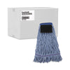Boardwalk® Loop-End Mop with Scrub Pad, Loop-End, Cotton With Scrub Pad, Medium, 12/Carton Wet Mop Heads - Office Ready