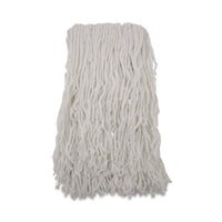 Boardwalk® Banded Rayon Cut-End Mop Heads, #24, White, 1.25