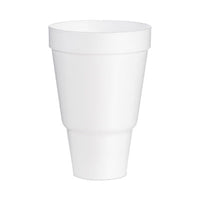 Dart® Foam Drink Cups, Tapered Bottom, 32 oz, White, 25/Bag, 20 Bags/Carton Hot/Cold Drink Cups - Office Ready