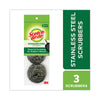 Scotch-Brite® Metal Scrubbing Pads, 2.25 x 2.75, Silver, 3/Pack, 8 Packs/Carton Scouring Pads - Office Ready