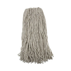 Boardwalk® Cut-End Wet Mop Heads, Premium Standard Head, Cotton Fiber, 32oz, White, 12/Carton