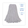 Boardwalk® Cut-End Wet Mop Heads, Premium Standard Head, Rayon Fiber, 32oz, White, 12/Carton Wet Mop Heads - Office Ready