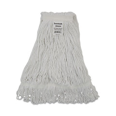 Boardwalk® Pro Loop Web/Tailband Mop Head, Rayon, #24 Size, White, 12/Carton