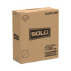 SOLO® Traveler Cappuccino Style Dome Lid, Fits 8 oz Hot Cups, Plastic, Black, 1,000/Carton Hot Cup Dome Lids - Office Ready