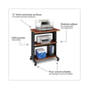 Safco® Muv™ Three Level Machine Cart/Printer Stand, Engineered Wood, 3 Shelves, 29.5" x 20" x 35", Cherry/Black Office/Machine Carts - Office Ready