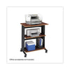 Safco® Muv™ Three Level Machine Cart/Printer Stand, Engineered Wood, 3 Shelves, 29.5" x 20" x 35", Cherry/Black Office/Machine Carts - Office Ready
