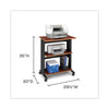 Safco® Muv™ Three Level Machine Cart/Printer Stand, Engineered Wood, 3 Shelves, 29.5" x 20" x 35", Cherry/Black Office/Machine Carts - Office Ready