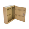 CONTROLTEK® Key Lockable Key Cabinet, 60-Key, Metal, Sand, 10.63 x 3 x 12.13 Key Cabinets - Office Ready