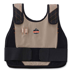 ergodyne® Chill-Its 6215 Premium FR Phase Change Cooling Vest with Packs, Modacrylic Cotton, Large/X-Large, Khaki