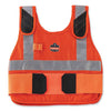 ergodyne® Chill-Its 6215 Premium FR Phase Change Cooling Vest with Packs, Modacrylic Cotton, Large/X-Large, Orange Safety Vests - Office Ready