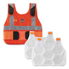 ergodyne® Chill-Its 6215 Premium FR Phase Change Cooling Vest with Packs, Modacrylic Cotton, Large/X-Large, Orange Safety Vests - Office Ready