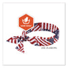 ergodyne® Chill-Its 6700 Cooling Bandana Polymer Tie Headband, One Size Fits Most, Stars and Stripes Bandanas - Office Ready