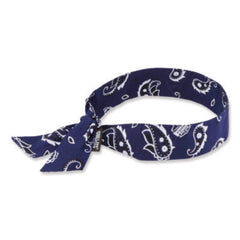 ergodyne® Chill-Its 6700 Cooling Bandana Polymer Tie Headband, One Size Fits Most, Navy Western