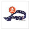 ergodyne® Chill-Its 6700 Cooling Bandana Polymer Tie Headband, One Size Fits Most, Navy Western Bandanas - Office Ready