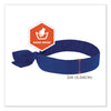 ergodyne® Chill-Its 6700 Cooling Bandana Polymer Tie Headband, One Size Fits Most, Solid Blue Bandanas - Office Ready