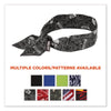 ergodyne® Chill-Its 6700 Cooling Bandana Polymer Tie Headband, One Size Fits Most, Skulls Bandanas - Office Ready