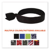 ergodyne® Chill-Its 6700 Cooling Bandana Polymer Tie Headband, One Size Fits Most, Black Bandanas - Office Ready