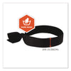 ergodyne® Chill-Its 6700 Cooling Bandana Polymer Tie Headband, One Size Fits Most, Black Bandanas - Office Ready