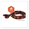ergodyne® Chill-Its 6700 Cooling Bandana Polymer Tie Headband, One Size Fits Most, Flames Bandanas - Office Ready