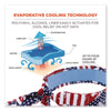 ergodyne® Chill-Its 6700CT Cooling Bandana PVA Tie Headband, One Size Fits Most, Stars and Stripes Bandanas - Office Ready