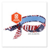 ergodyne® Chill-Its 6700CT Cooling Bandana PVA Tie Headband, One Size Fits Most, Stars and Stripes Bandanas - Office Ready