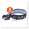 ergodyne® Chill-Its 6700CT Cooling Bandana PVA Tie Headband, One Size Fits Most, Navy Western Bandanas - Office Ready