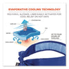 ergodyne® Chill-Its 6700CT Cooling Bandana PVA Tie Headband, One Size Fits Most, Solid Blue Bandanas - Office Ready