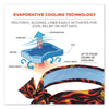 ergodyne® Chill-Its 6700CT Cooling Bandana PVA Tie Headband, One Size Fits Most, Flames Bandanas - Office Ready