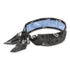 ergodyne® Chill-Its 6700CT Cooling Bandana PVA Tie Headband, One Size Fits Most, Skulls Bandanas - Office Ready