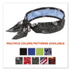 ergodyne® Chill-Its 6700CT Cooling Bandana PVA Tie Headband, One Size Fits Most, Skulls Bandanas - Office Ready