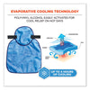 ergodyne® Chill-Its 6717CT Cooling Hard Hat Pad and Neck Shade - PVA, 12.5 x 9.75, Blue Brim/Sun Visors - Office Ready