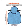 ergodyne® Chill-Its 6717CT Cooling Hard Hat Pad and Neck Shade - PVA, 12.5 x 9.75, Blue Brim/Sun Visors - Office Ready