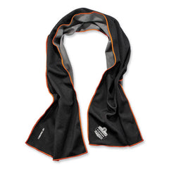 ergodyne® Chill-Its 6602MF Evaporative Microfiber Cooling Towel, 40.9 x 9.8, One Size Fits Most, Microfiber, Black