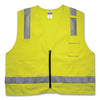 ergodyne® GloWear 8262FRZ Class 2 FR Surveyor Zipper Vest, Tencel/Modacrylic/Para-aramid/Kevlar, Small/Medium, Lime Safety Vests - Office Ready