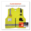 ergodyne® GloWear 8262FRZ Class 2 FR Surveyor Zipper Vest, Tencel/Modacrylic/Para-aramid/Kevlar, Small/Medium, Lime Safety Vests - Office Ready