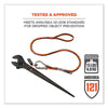 ergodyne® Squids 3101F(x) Tool Lanyard with Stainless-Steel Carabiner + Loop, 15 lb Max Working Capacity, 38" to 48" Long Tool Lanyards - Office Ready
